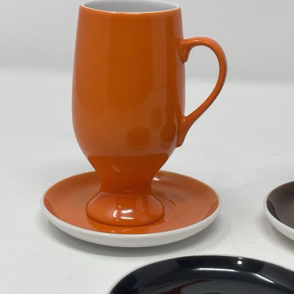 VTG LaGardo Tackett Schmid Espresso Cups Saucers Coffee MCM Atomic Age Artcore - Picture 2 of 13